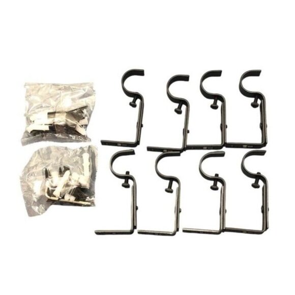 Lot of 8 Adjustable Curtain Rod Wall Bracket Drapery  Wall AHnger - Picture 1 of 6